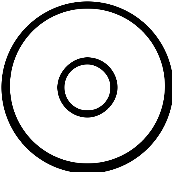 SVG Vector illustration of two circles ancient sacred symbol