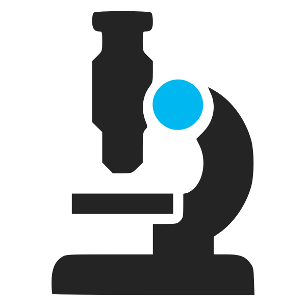 SVG Vector illustration of two color microscope icon