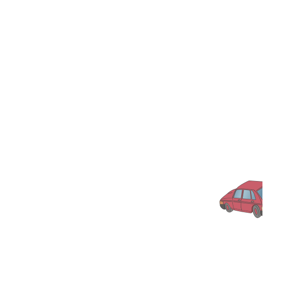 SVG Vector illustration of vintage red car