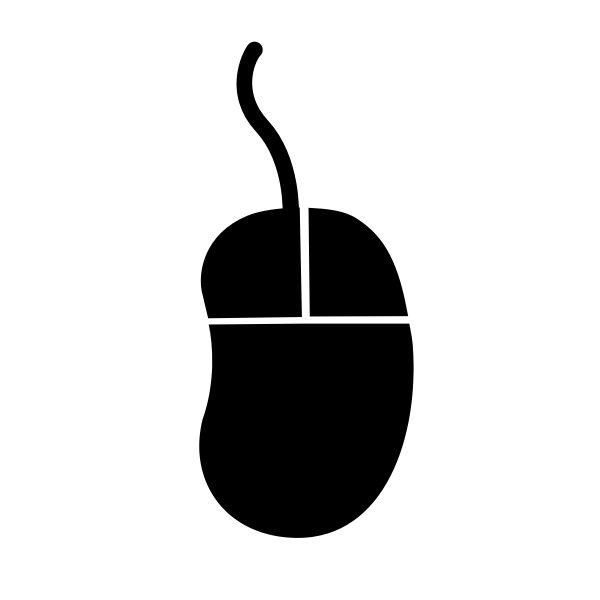 SVG Vector illustration of wavy mouse icon