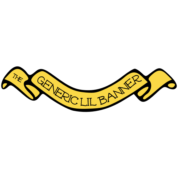 SVG Vector illustration of wavy yellow banner