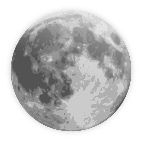 SVG Vector illustration of weather forecast color symbol for full moon