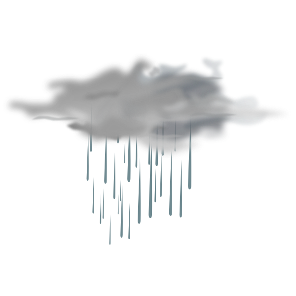 SVG Vector illustration of weather forecast color symbol for showers