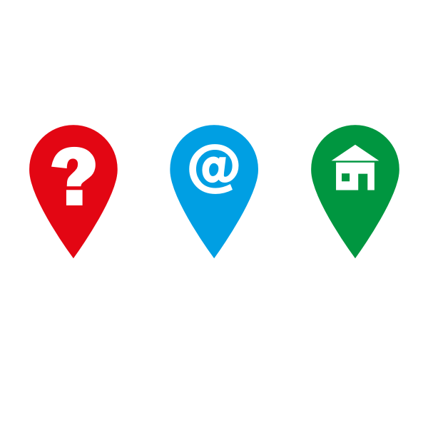 SVG Vector illustration of web design location links and icons