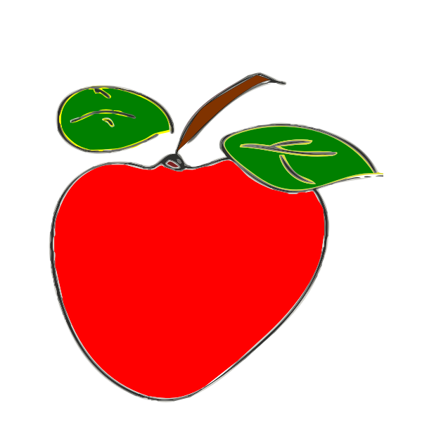 SVG Vector illustration of weird shaped apple