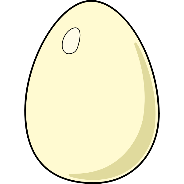 SVG Vector illustration of white egg
