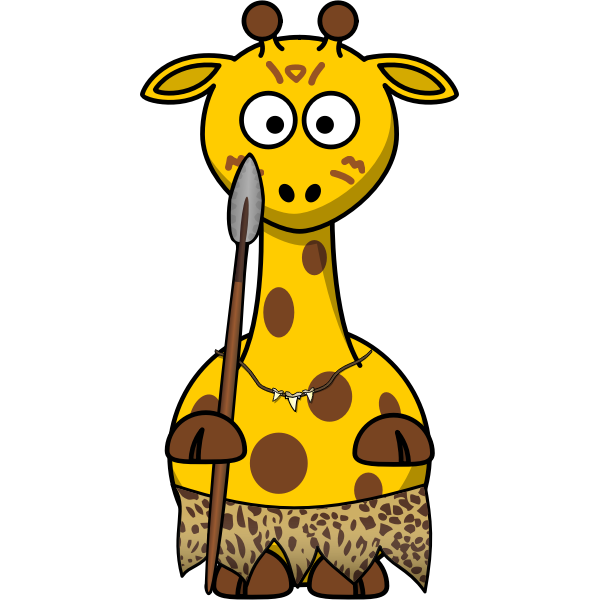 SVG Vector illustration of wild tiger giraffe