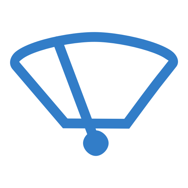 SVG Vector illustration of windshield wiper switched on car display icon