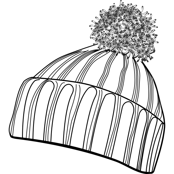 SVG Vector illustration of winter bobcap