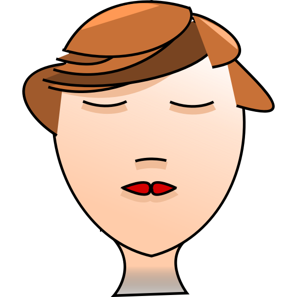 SVG Vector illustration of woman039s head from art deco comic