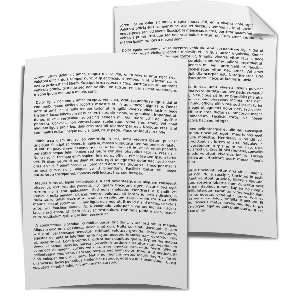 SVG Vector illustration of wordprocessing document hard copy photo