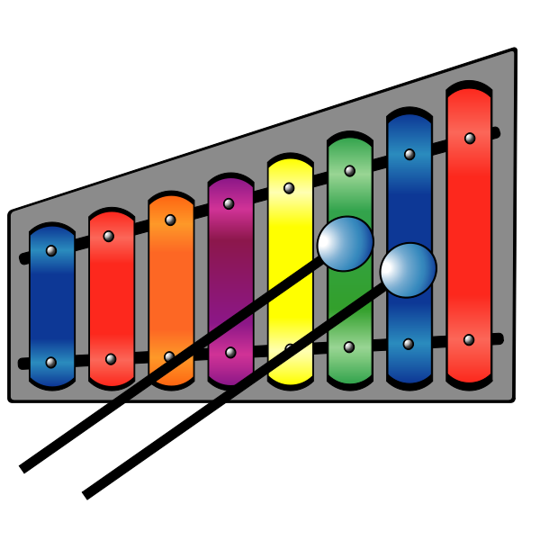 SVG Vector illustration of xylophone