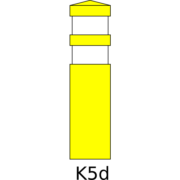 SVG Vector illustration of yellow self-lifting traffic beacon