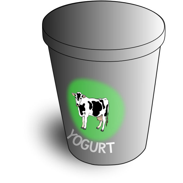SVG Vector illustration of yogurt cup
