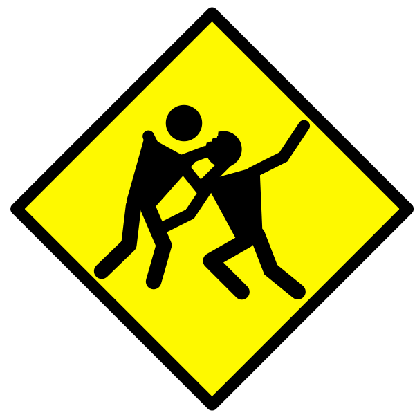 SVG Vector illustration of zombie traffic road sign