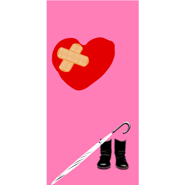 SVG Vector image broken heart poster
