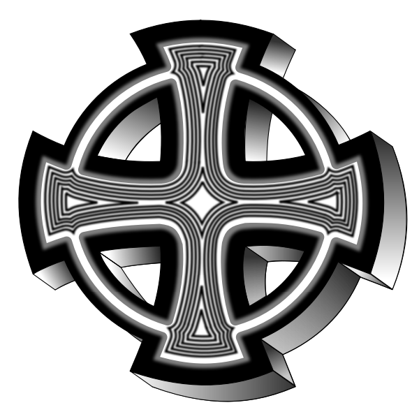 SVG Vector image gray Celtic cross
