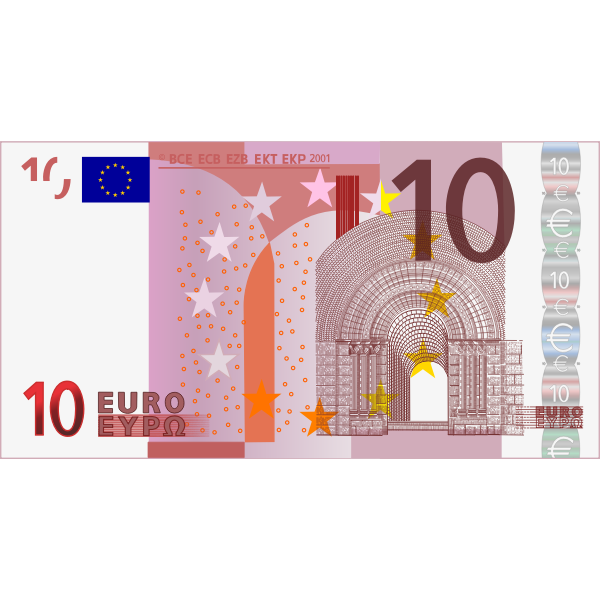 SVG Vector image of 10 Euro banknote