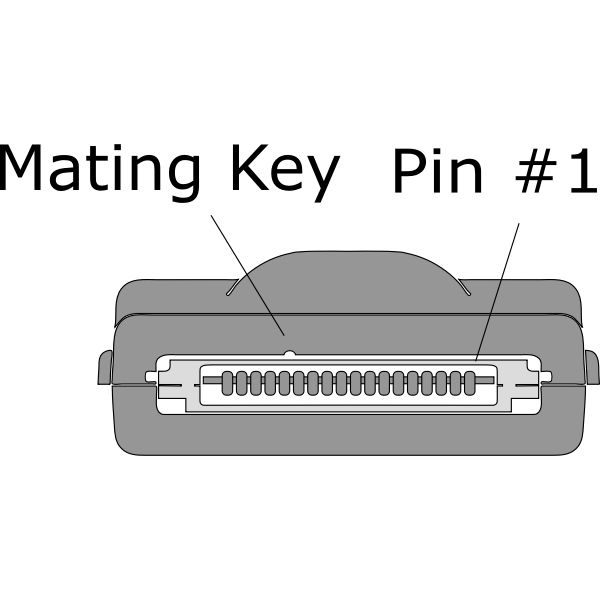 SVG Vector image of 18 pin PDA connector