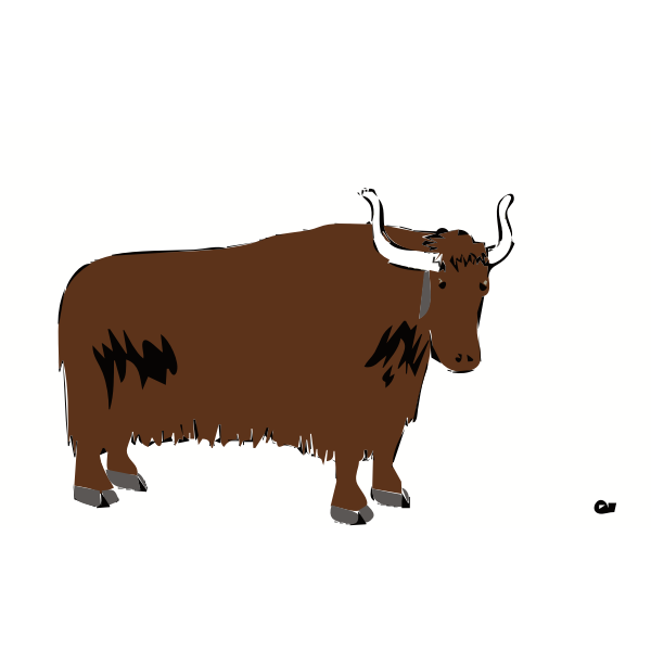 SVG Vector image of a bison