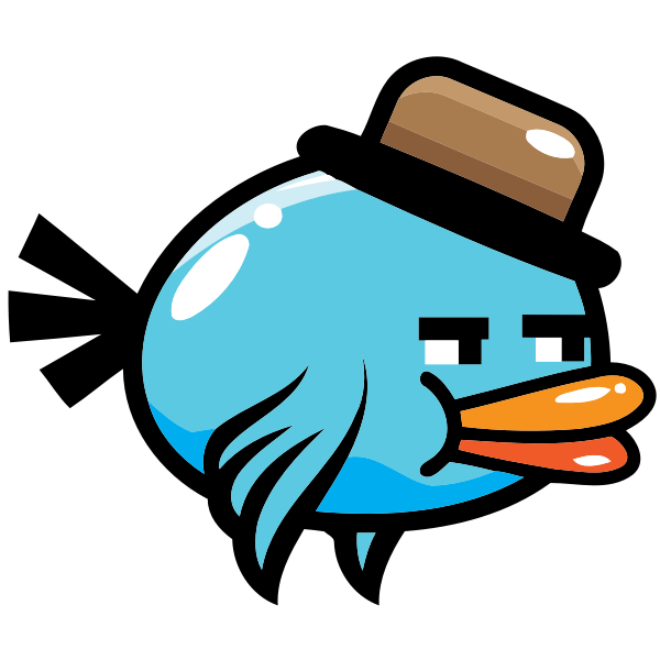 SVG Vector image of a blue bird