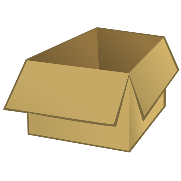 SVG Vector image of a brown box
