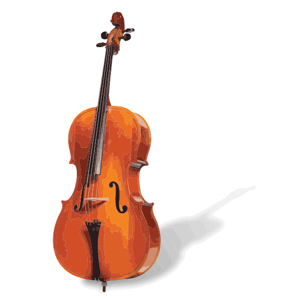 SVG Vector image of a cello
