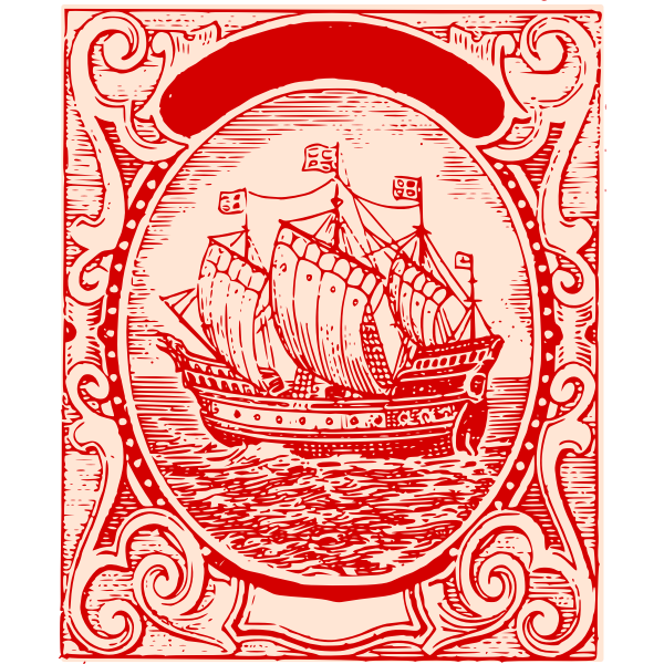 SVG Vector image of a classic ship