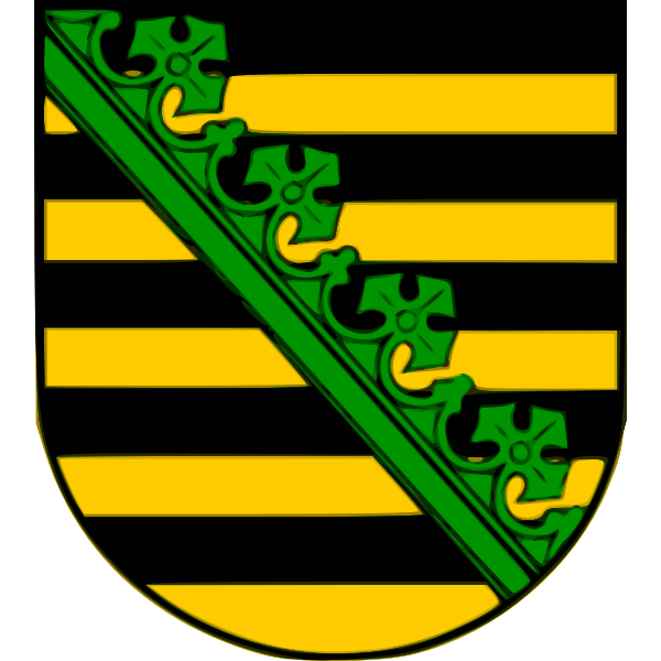 SVG Vector image of a coat of arms of German state of Saxony