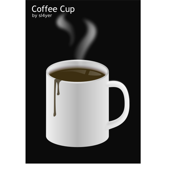 SVG Vector image of a cup of hot coffee
