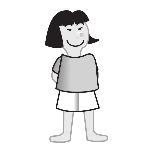 SVG Vector image of a female