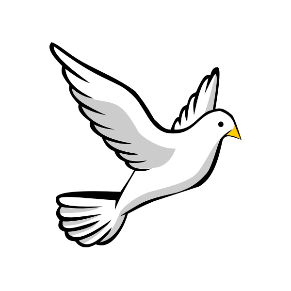 SVG Vector image of a flying dove
