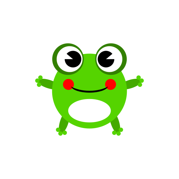 SVG Vector image of a frog