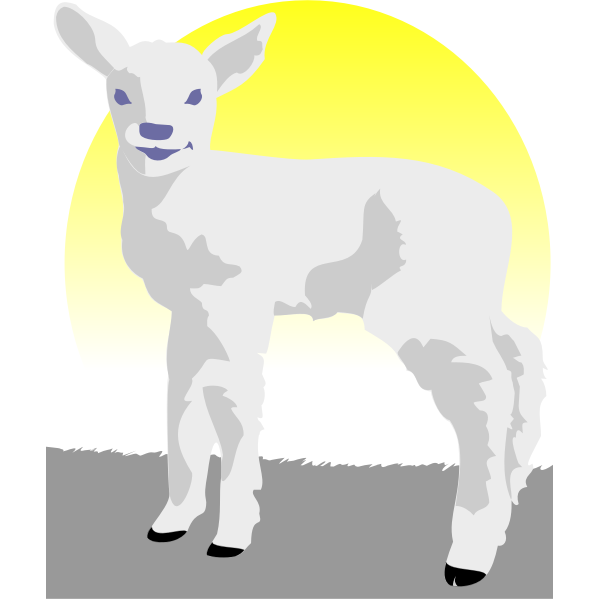 SVG Vector image of a lamb