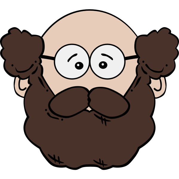 SVG Vector image of a man with beard