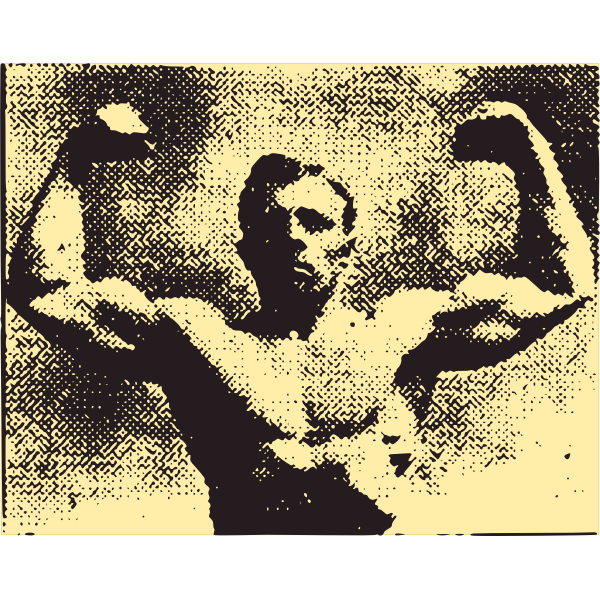 SVG Vector image of a muscular man
