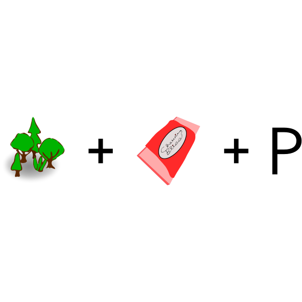 SVG Vector image of a rebus for Forrest Gump movie
