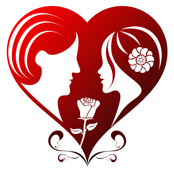 SVG Vector image of a red heart for Valentine