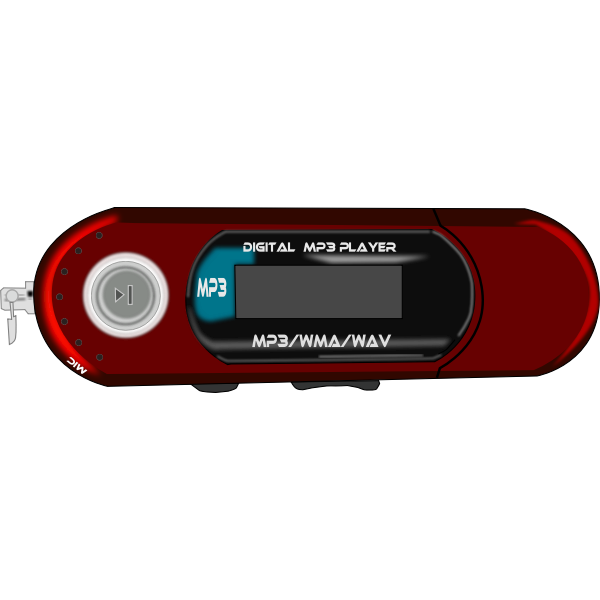 SVG Vector image of a red MP3 player