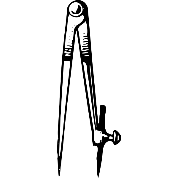 SVG Vector image of a regular compass