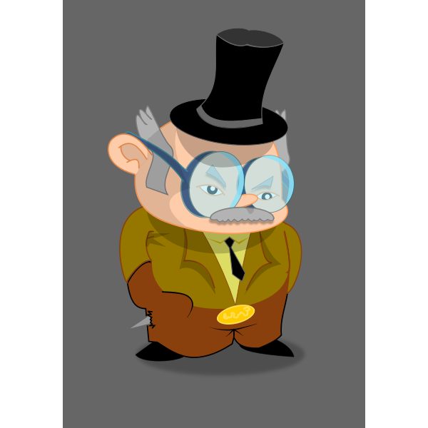 SVG Vector image of a sneaky cartoon character