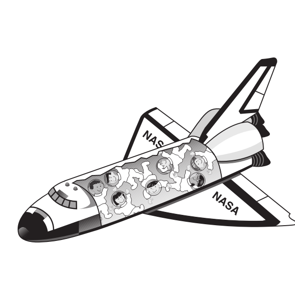 SVG Vector image of a space shuttle