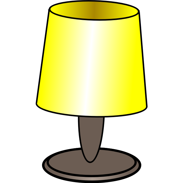 SVG Vector image of a yellow lamp
