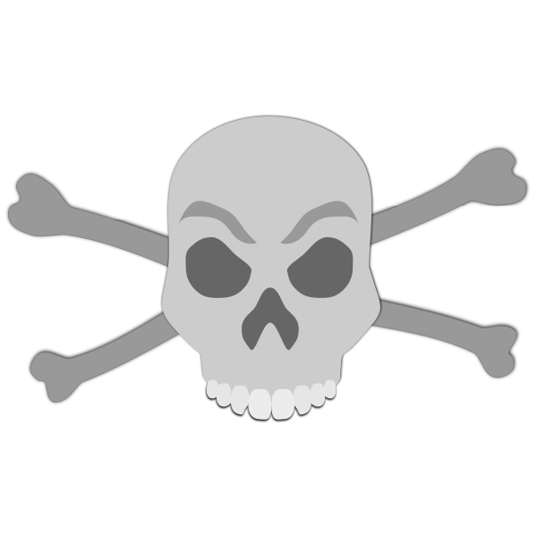 SVG Vector image of abstract skull and bones sign