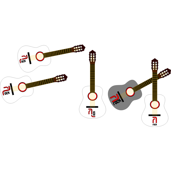 SVG Vector image of acoustic guitar