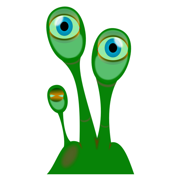 SVG Vector image of alien plant with two eyes