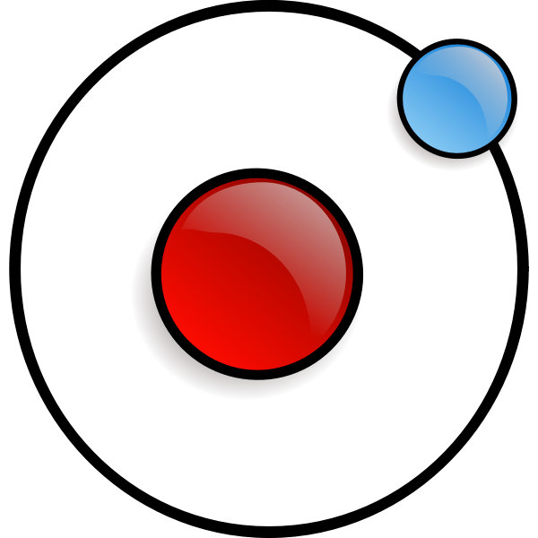 SVG Vector image of an atom