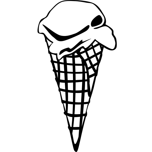 SVG Vector image of an ice cream scoop in a cone
