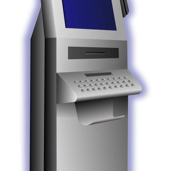 SVG Vector image of an interactive kiosk