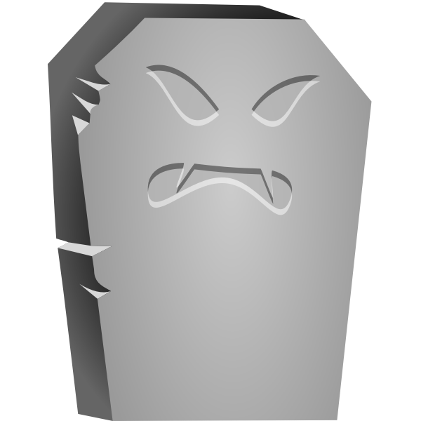 SVG Vector image of angry Halloween tombstone